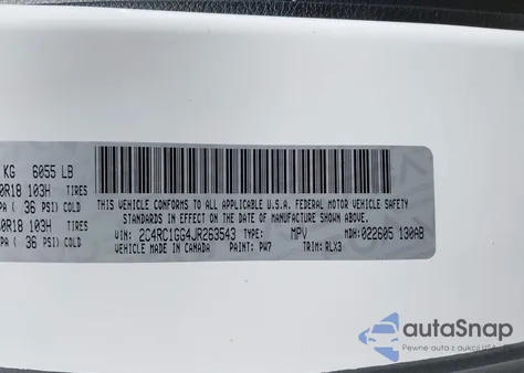 2018 Chrysler Pacifica Limited from USA, damaged, VIN 2C4RC1GG4JR263543